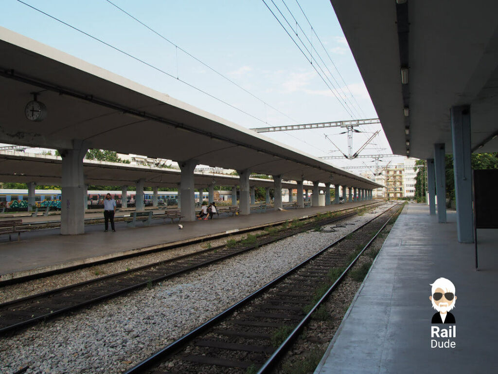 Departure tracks at Thessaloniki station