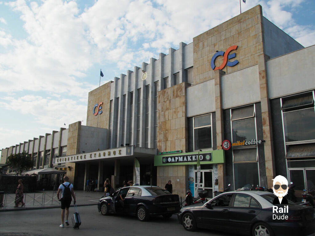 Main entrance of Thessaloniki railway station