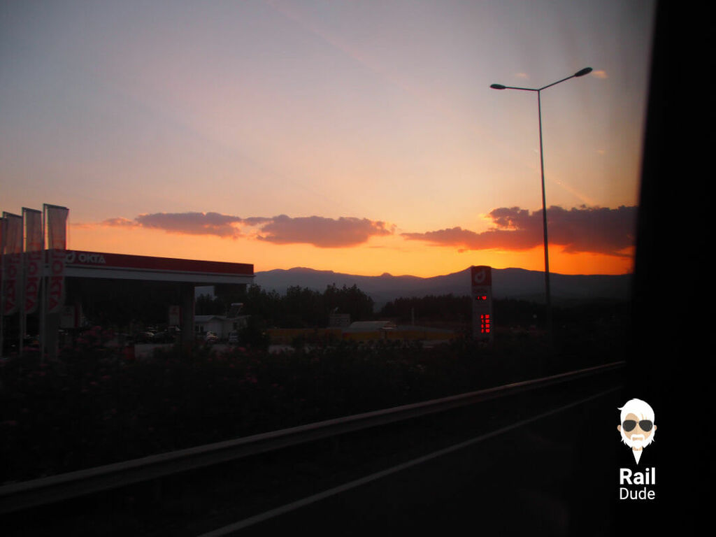 Sunset at the northern Macedonian border